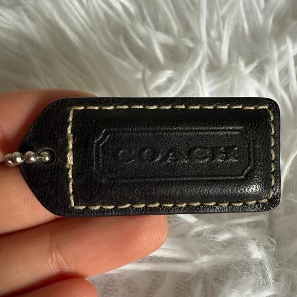 y2k 1.5" Vintage COACH Fob Bag Charm Hang tag Hangtag - Picture 1 of 2